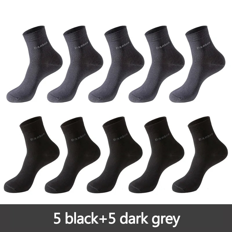 Bamboo Dress Socks For Men 10 Pairs-Pack Premium Comfort Super Soft  Breathable Classic Fashions Letter Socks Men Crew Socks