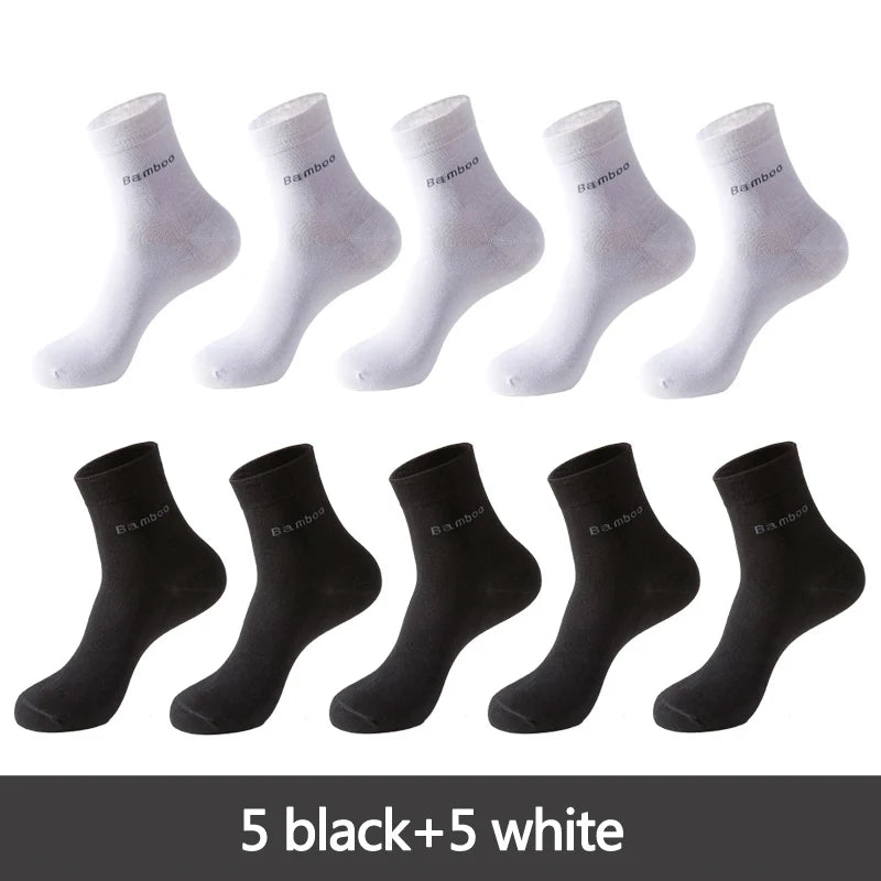 Bamboo Dress Socks For Men 10 Pairs-Pack Premium Comfort Super Soft  Breathable Classic Fashions Letter Socks Men Crew Socks