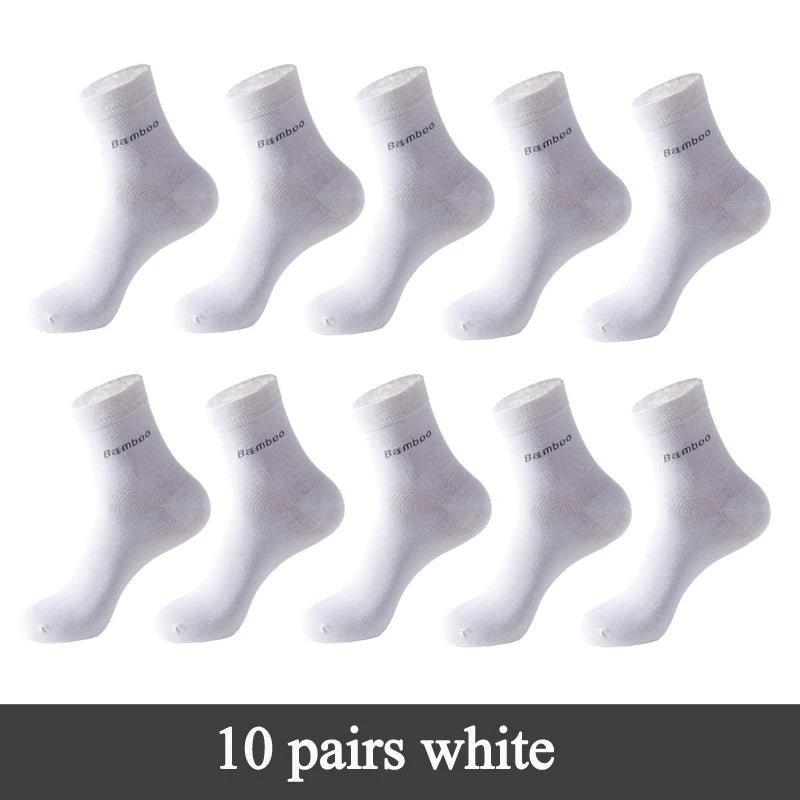 Bamboo Dress Socks For Men 10 Pairs-Pack Premium Comfort Super Soft  Breathable Classic Fashions Letter Socks Men Crew Socks