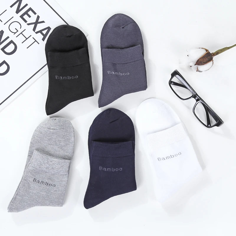 Bamboo Dress Socks For Men 10 Pairs-Pack Premium Comfort Super Soft  Breathable Classic Fashions Letter Socks Men Crew Socks