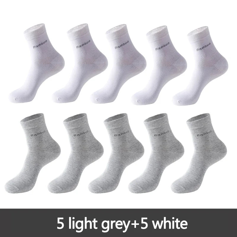 Bamboo Dress Socks For Men 10 Pairs-Pack Premium Comfort Super Soft  Breathable Classic Fashions Letter Socks Men Crew Socks