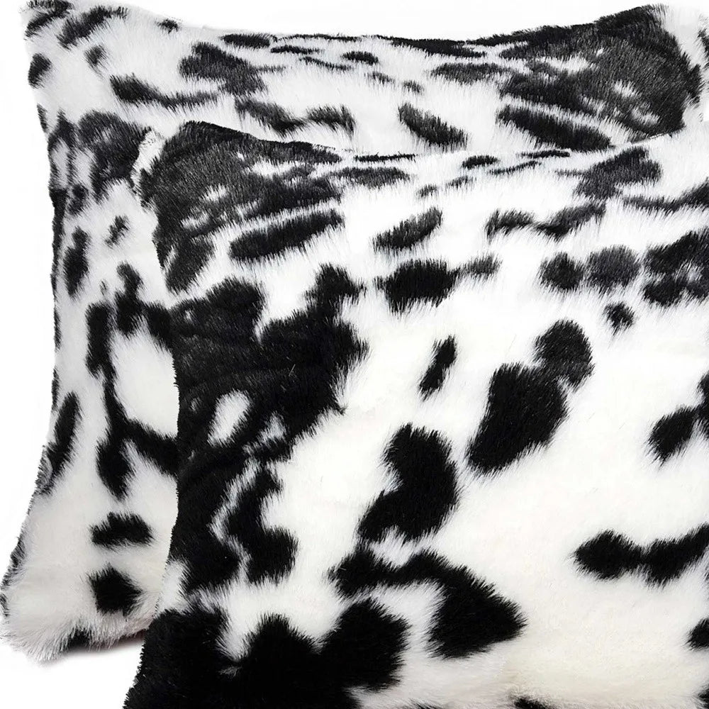 Sugarland Black and White Faux Pillow 2 Pack-18\" X 18\" X 5\" Decorative & Throw Pillows by HMS