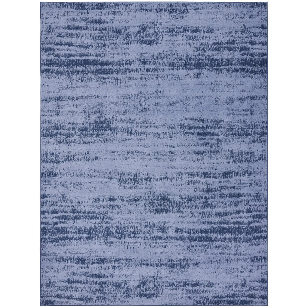 HMS 10' X 14' Abstract Indoor Outdoor Area Rug Denim Blue and Navy Blue Stylish and Versatile Set