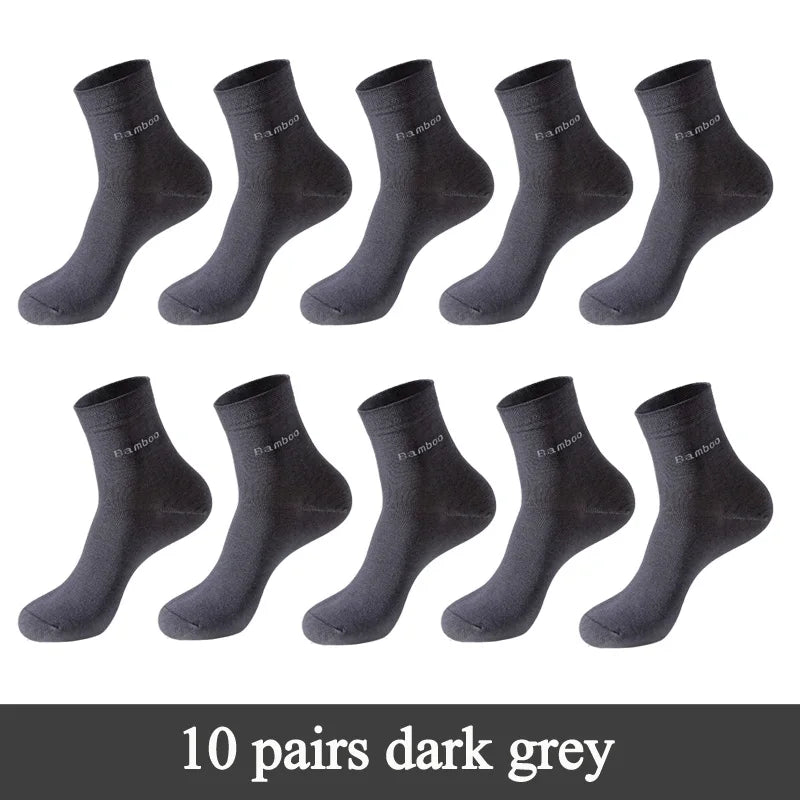 Bamboo Dress Socks For Men 10 Pairs-Pack Premium Comfort Super Soft  Breathable Classic Fashions Letter Socks Men Crew Socks