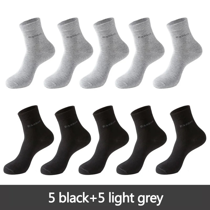 Bamboo Dress Socks For Men 10 Pairs-Pack Premium Comfort Super Soft  Breathable Classic Fashions Letter Socks Men Crew Socks