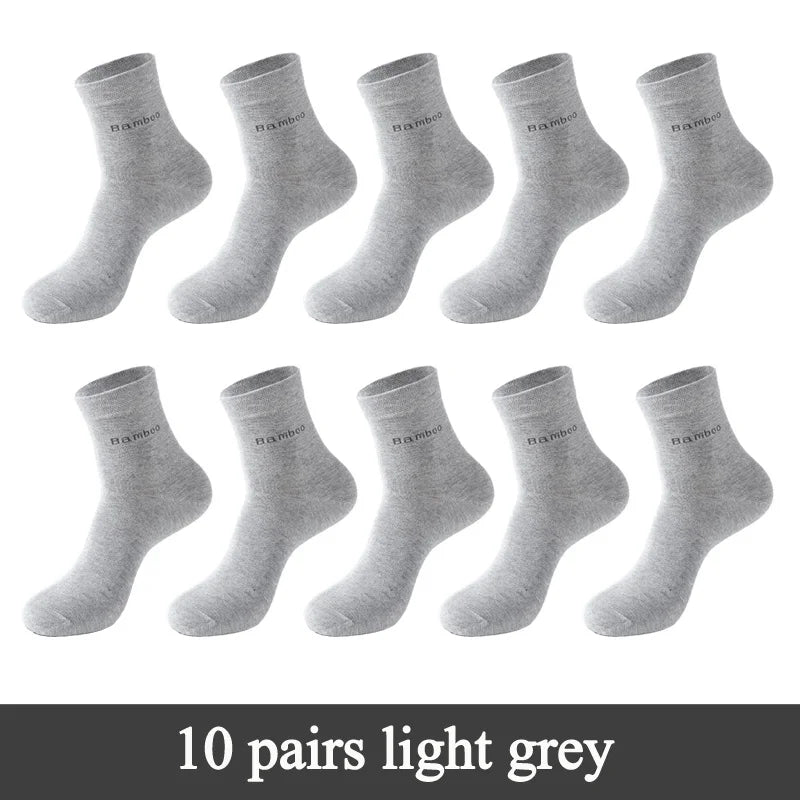 Bamboo Dress Socks For Men 10 Pairs-Pack Premium Comfort Super Soft  Breathable Classic Fashions Letter Socks Men Crew Socks