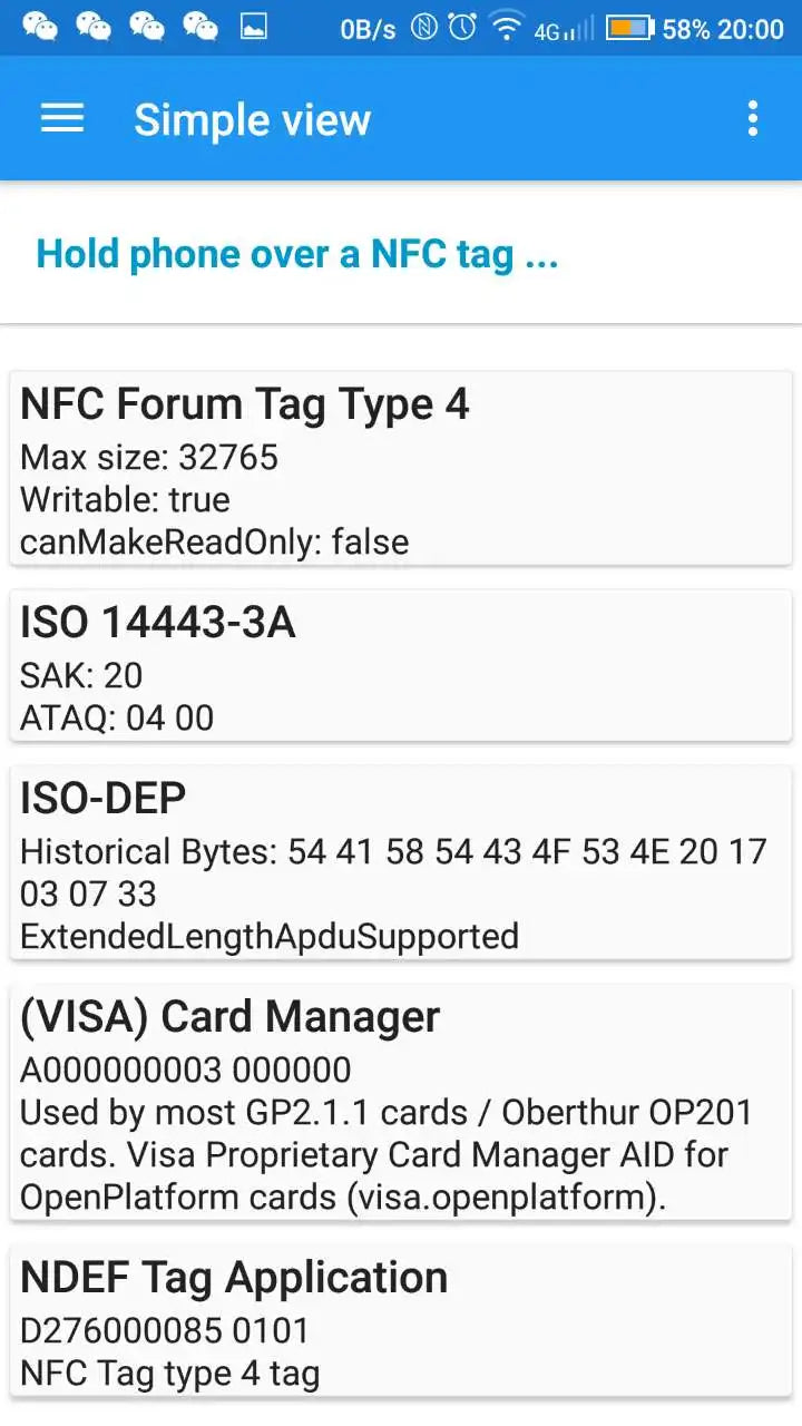 ISO1443 NFC Forum Type 4 NFC Card with 8k / 16K / 32K Memory Big Capacity Free NDEF Writable NFC Card