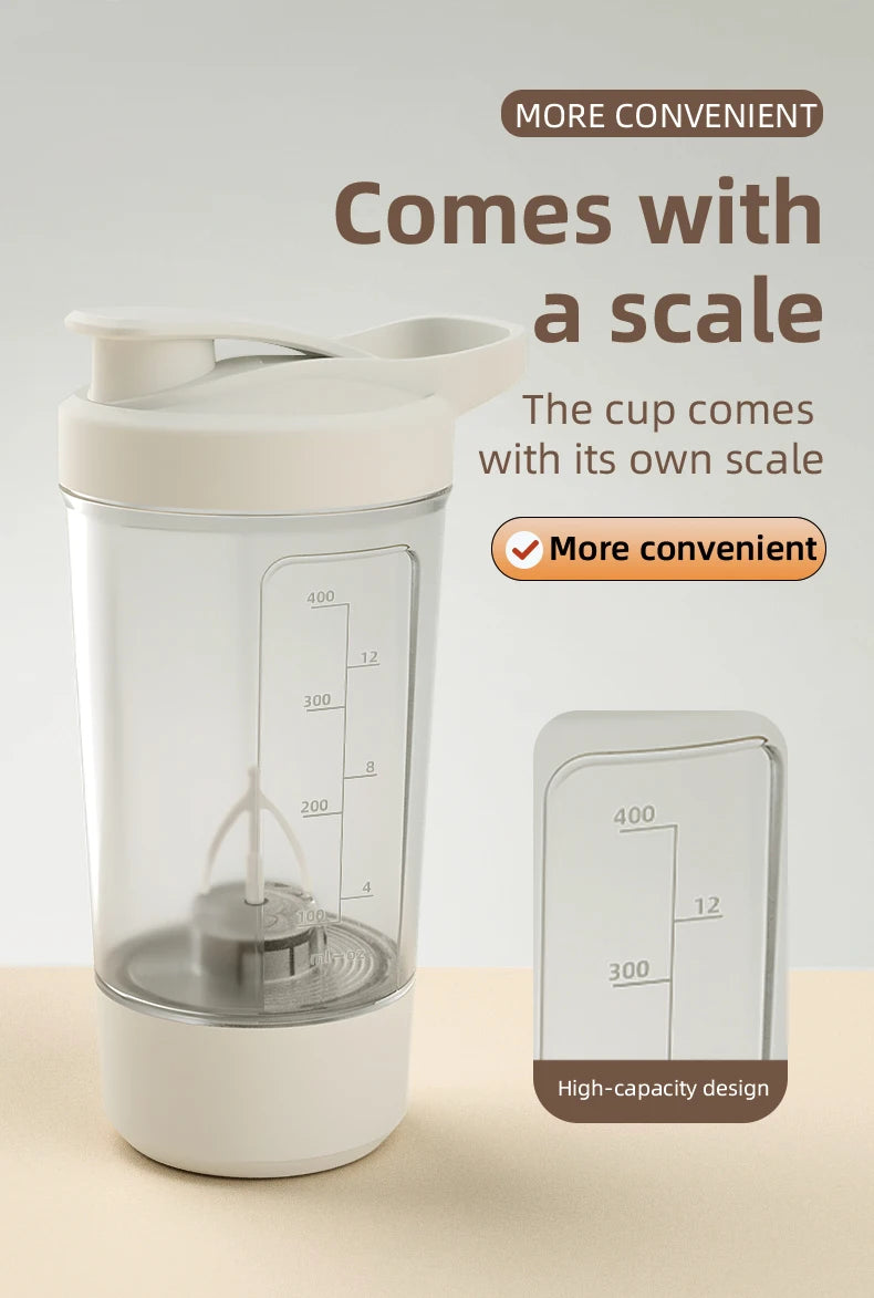 Automatic Handheld Sports Fitness Shaker 500mAh USB Power Source Plastic Cup for Protein Powder Milk Coffee Smoothies Maker