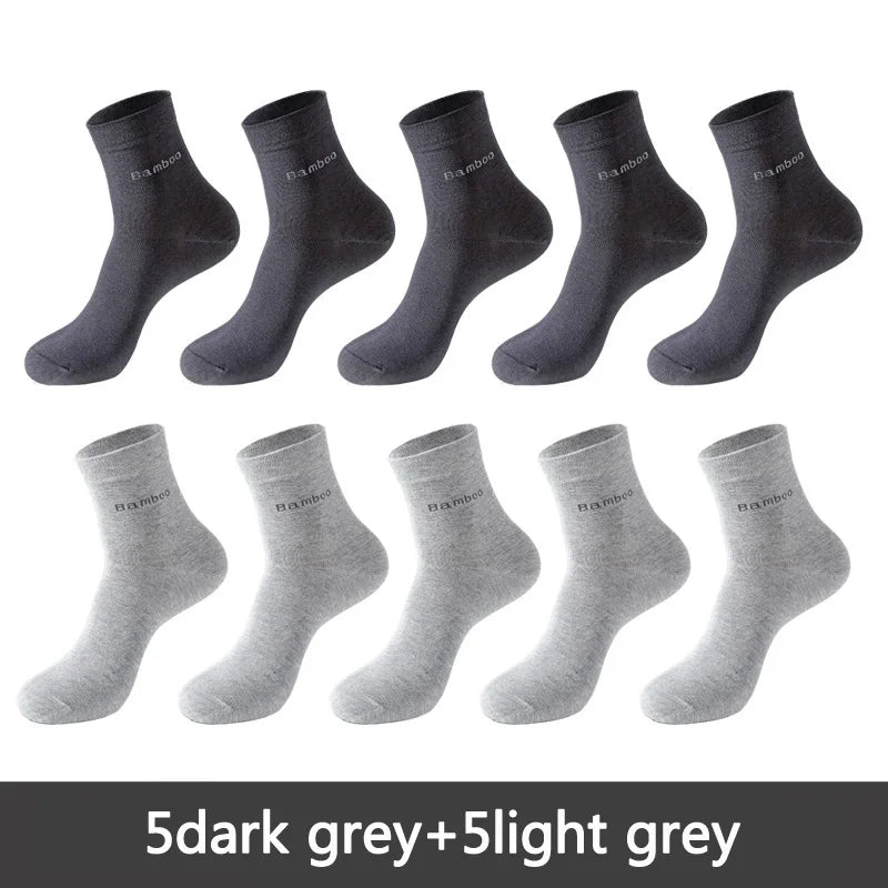 Bamboo Dress Socks For Men 10 Pairs-Pack Premium Comfort Super Soft  Breathable Classic Fashions Letter Socks Men Crew Socks