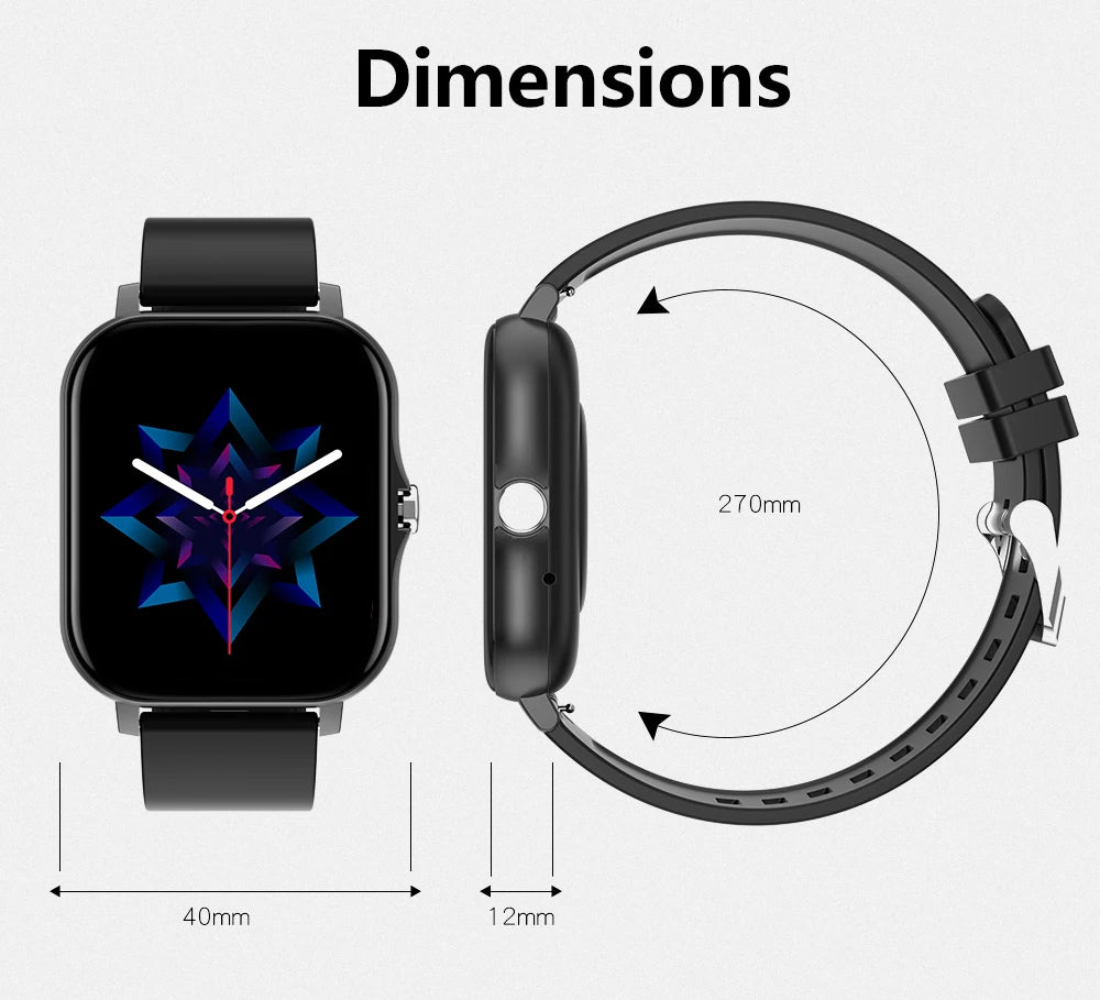 1.83'' Sport Smart Watch Fitness Clock Health Monitor Waterproof Smartwatch Wireless Call Watches for Men Women IOS Android 2025