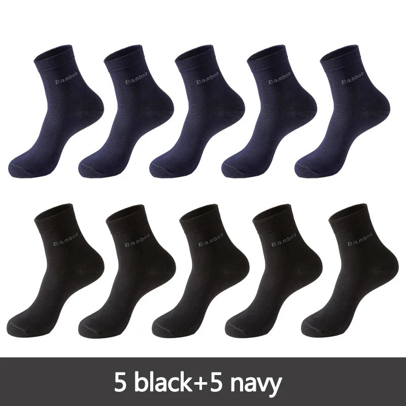Bamboo Dress Socks For Men 10 Pairs-Pack Premium Comfort Super Soft  Breathable Classic Fashions Letter Socks Men Crew Socks