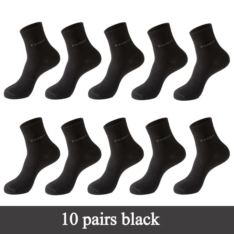 Bamboo Dress Socks For Men 10 Pairs-Pack Premium Comfort Super Soft  Breathable Classic Fashions Letter Socks Men Crew Socks