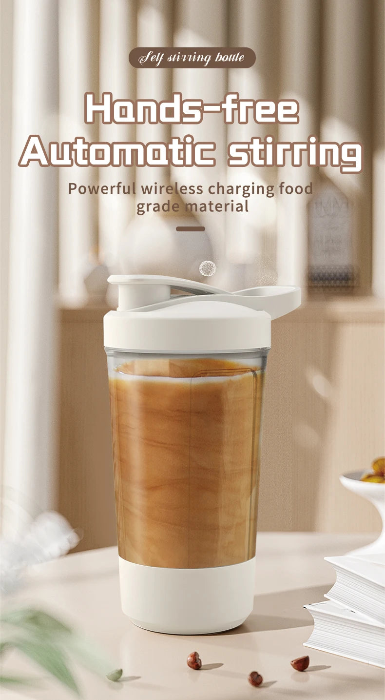 Automatic Handheld Sports Fitness Shaker 500mAh USB Power Source Plastic Cup for Protein Powder Milk Coffee Smoothies Maker