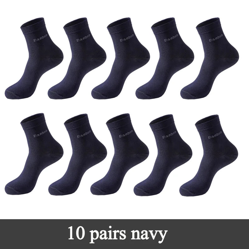 Bamboo Dress Socks For Men 10 Pairs-Pack Premium Comfort Super Soft  Breathable Classic Fashions Letter Socks Men Crew Socks