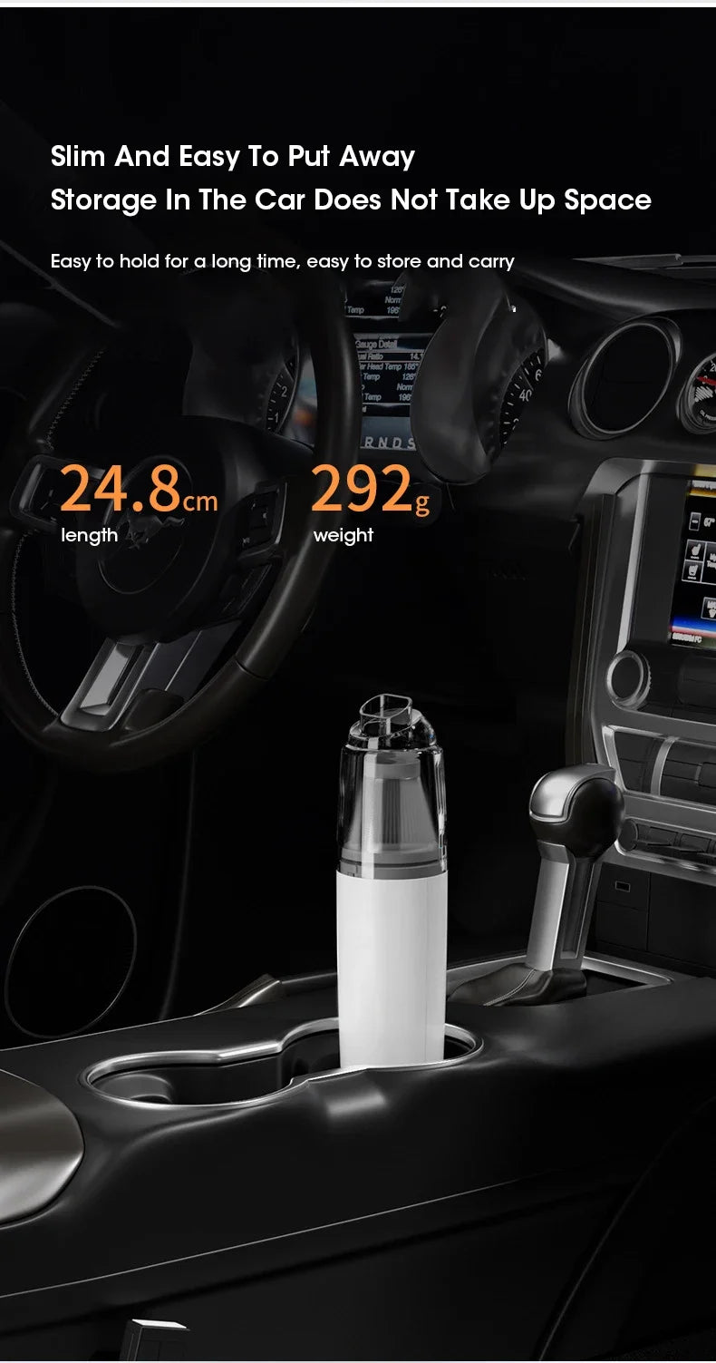 New Car Vacuum Cleaner Mini Convenient Vacuum Cleaner Multi Functional Wireless Handheld Vacuum Cleaner Strong Suction Low Noise