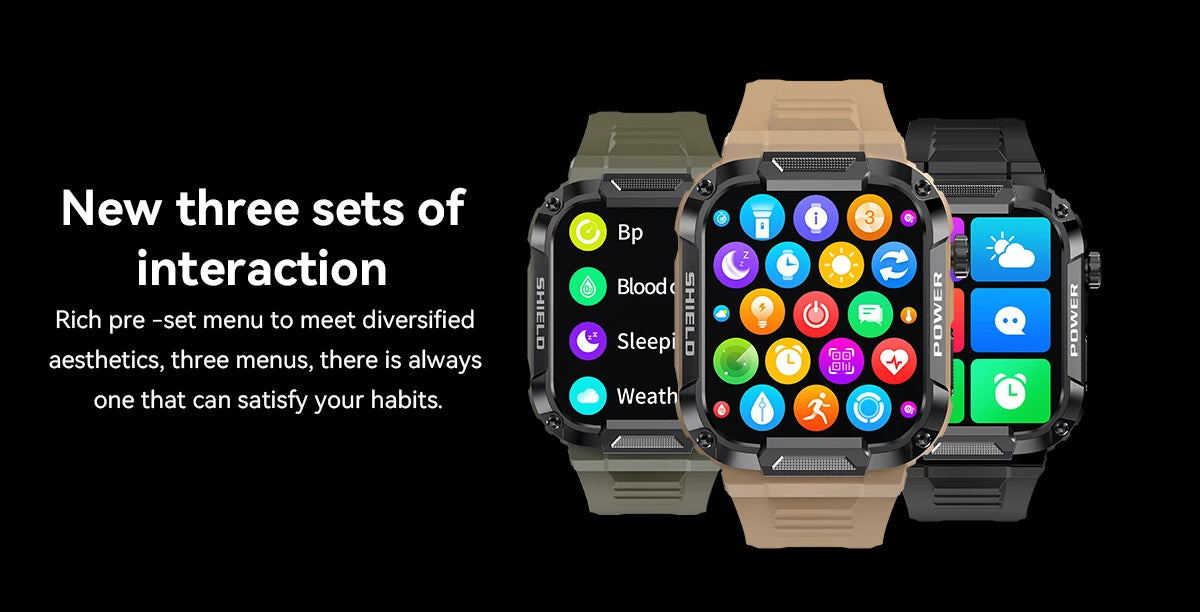 Military Smart Watch Men GPS Tracker Wireless Call Fitness Hours Waterproof Sports Smartwatch for Women Android IOS Phones 2025