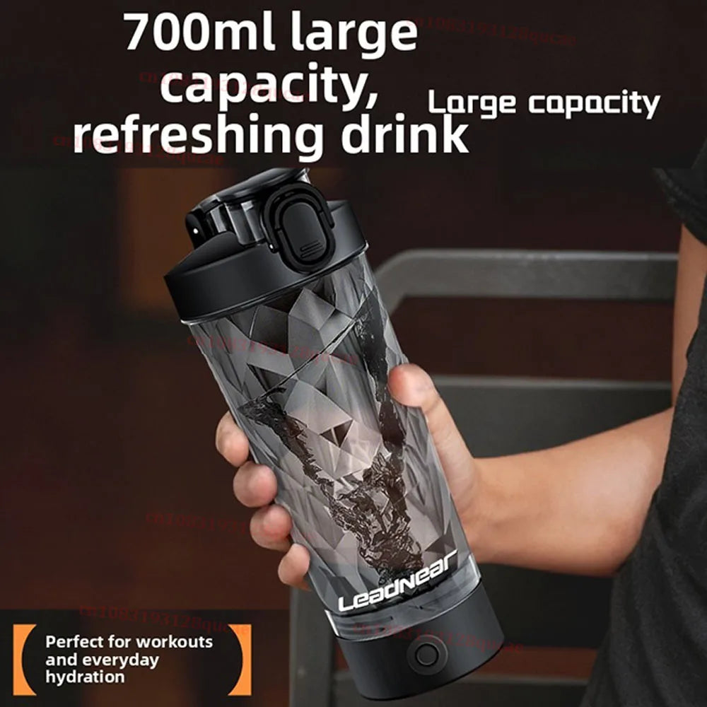 Portable Protein Shaker 700ml Fitness Bottle with Electric Mixing Sheet for Fitness Enthusiasts Athletes Perfect For Outdoor Gym