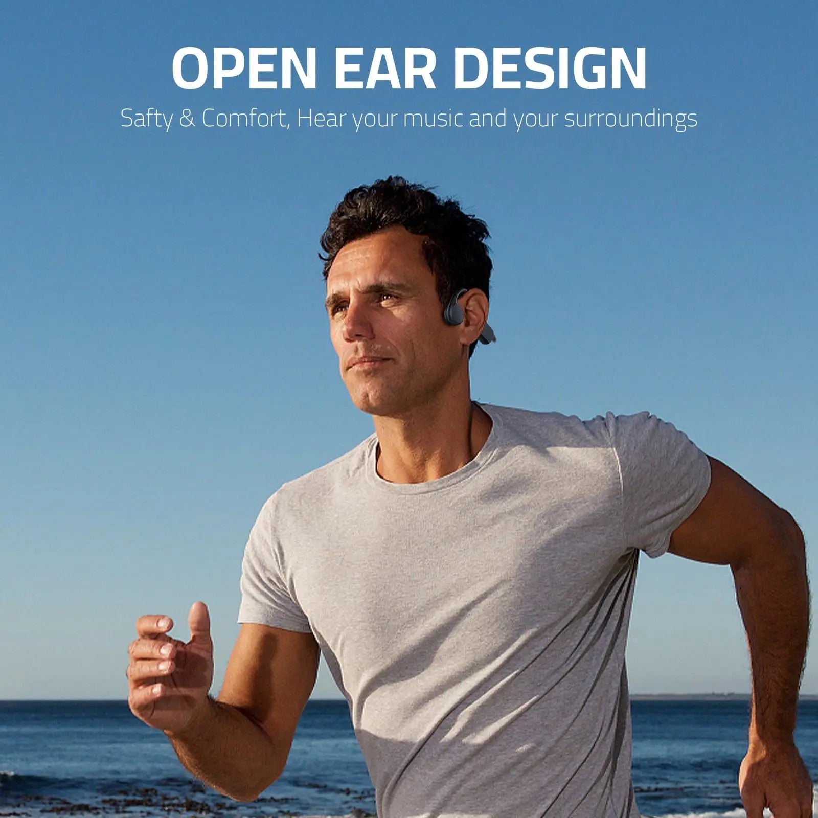 for shokz open ear run Bone Conduction Bluetooth Headphones Wireless Sport soft bass Fitness Cycling headsets working earphones