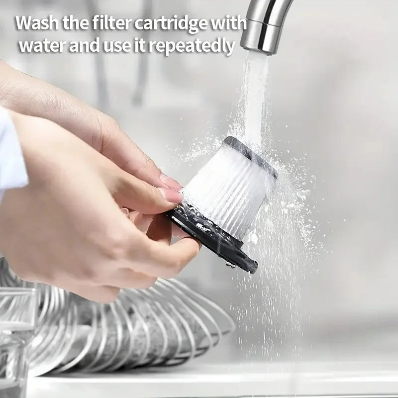 Mini 3-in-1 portable powerful vacuum cleaner, set of 1, for both car and household use - blowing and suction dual-use