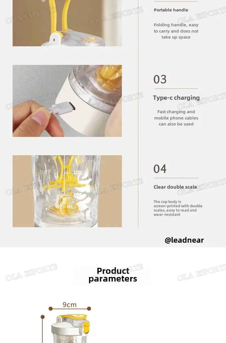 New in Electric Protein Powder Mixing Cup Automatic Shaker Bottle Mixer Shake Bottle Milk Coffee Kettle fro Kitchen Accessories