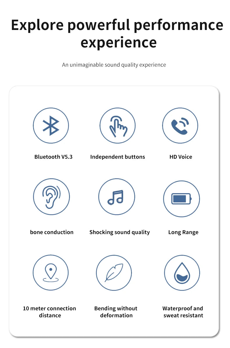 Canfon G06 Bone Conduction Bluetooth Headset 140mAh Running Sports Headset Hanging Ear Ultra Wireless Bluetooth Headset,A