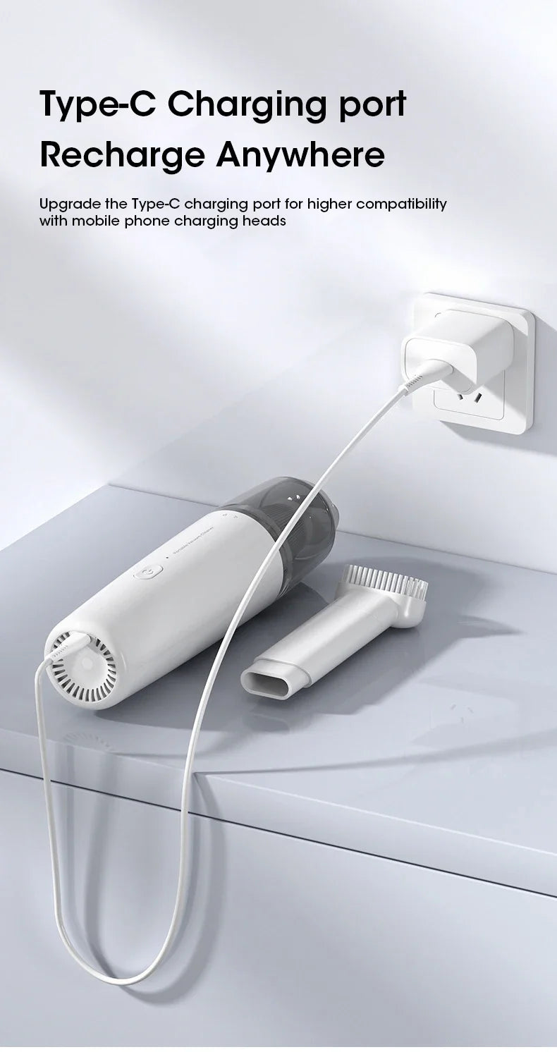 Car Vacuum Cleaner Mini Convenient Vacuum Cleaner Multi Functional Wireless Handheld Vacuum Cleaner Strong Suction Low Noise