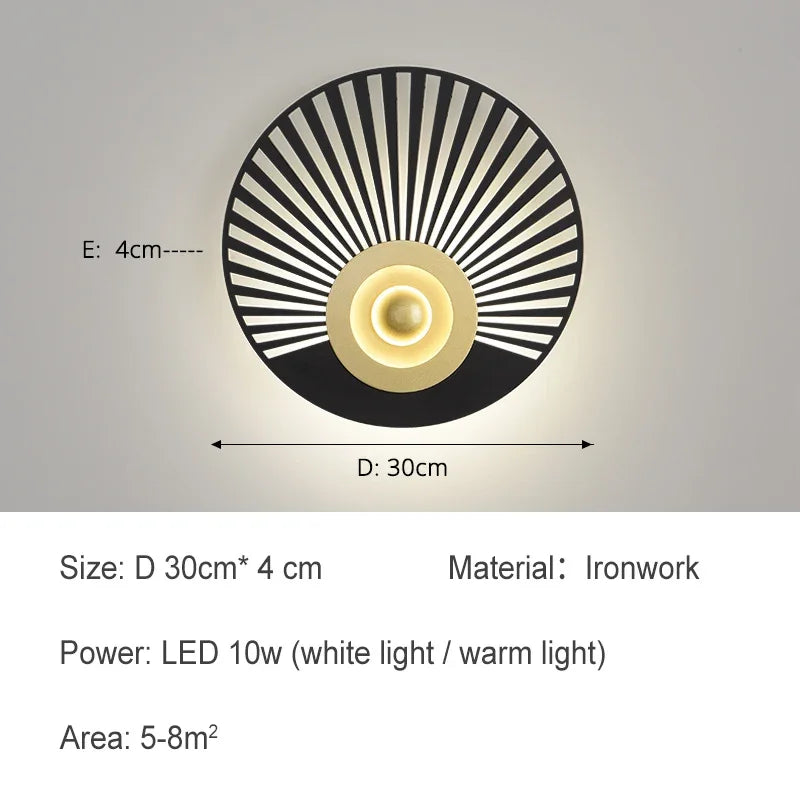 Modern Led Wall Light  Nordic Creative Color Living Room TV Home Decor Bedside Foyer Corridor Round Iron Wall Lamp