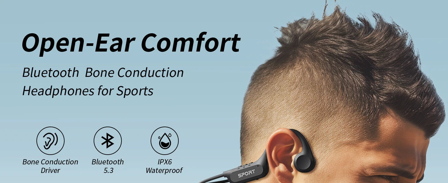 for shokz open ear run Bone Conduction Bluetooth Headphones Wireless Sport soft bass Fitness Cycling headsets working earphones