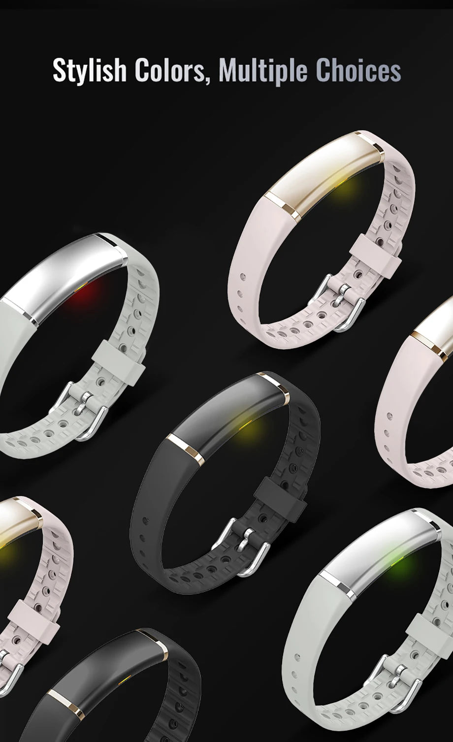 LIGE No Screen Smart Bracelet Blood Oxygen Health Monitor Watches Waterproof Sports Fitness Women's Smart Watch for Android ios