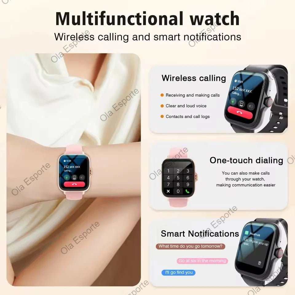 1.83'' Sports Smart Watch Fitness Clock Health Monitor Waterproof Smartwatch Wireless Call Watches For Men Women Android Ios New