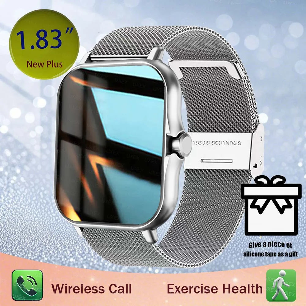1.83'' Sports Smart Watch Fitness Clock Health Monitor Waterproof Smartwatch Wireless Call Watches For Men Women Android Ios New