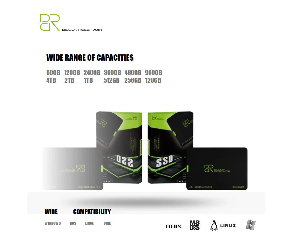 BR SSD SATA 2.5'' SSD 128GB Solid State Drive 1TB SSD SATA 3.0 Hard Drive Disk internal ssd SATA3 for Laptop Desktop