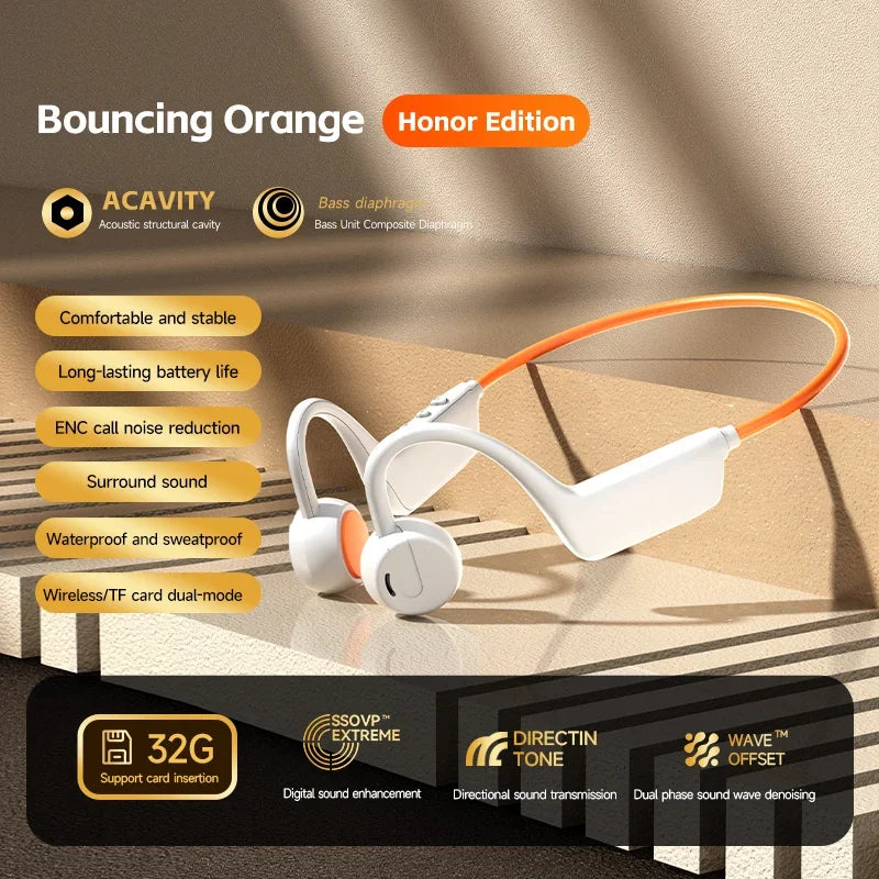 Bone Conduction Headset Wireless Swimming Sports Headphone IPX8 Bluetooth 5.4 With Mic Waterproof Exercise Fitness 2026 NEW