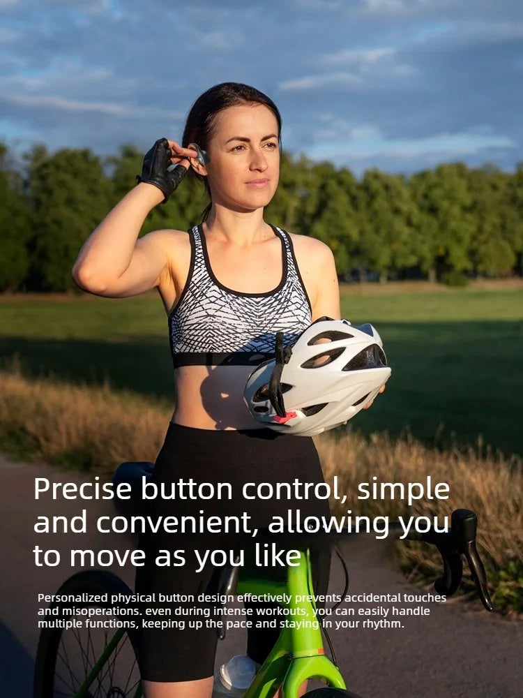 Bone Conduction Headphones Bluetooth 5.3 Wireless, 32Hrs Playtime IPX8 Waterproof, Sport Ear Hook Headset with Noise Cancelling
