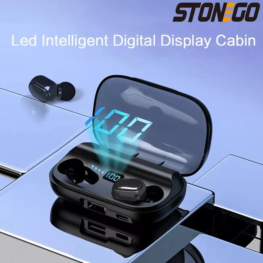 Bluetooth 5.0 TWS Earphones Noise Cancelling Touch Control Digital Display Wireless Sport Earbuds Stereo Headphones