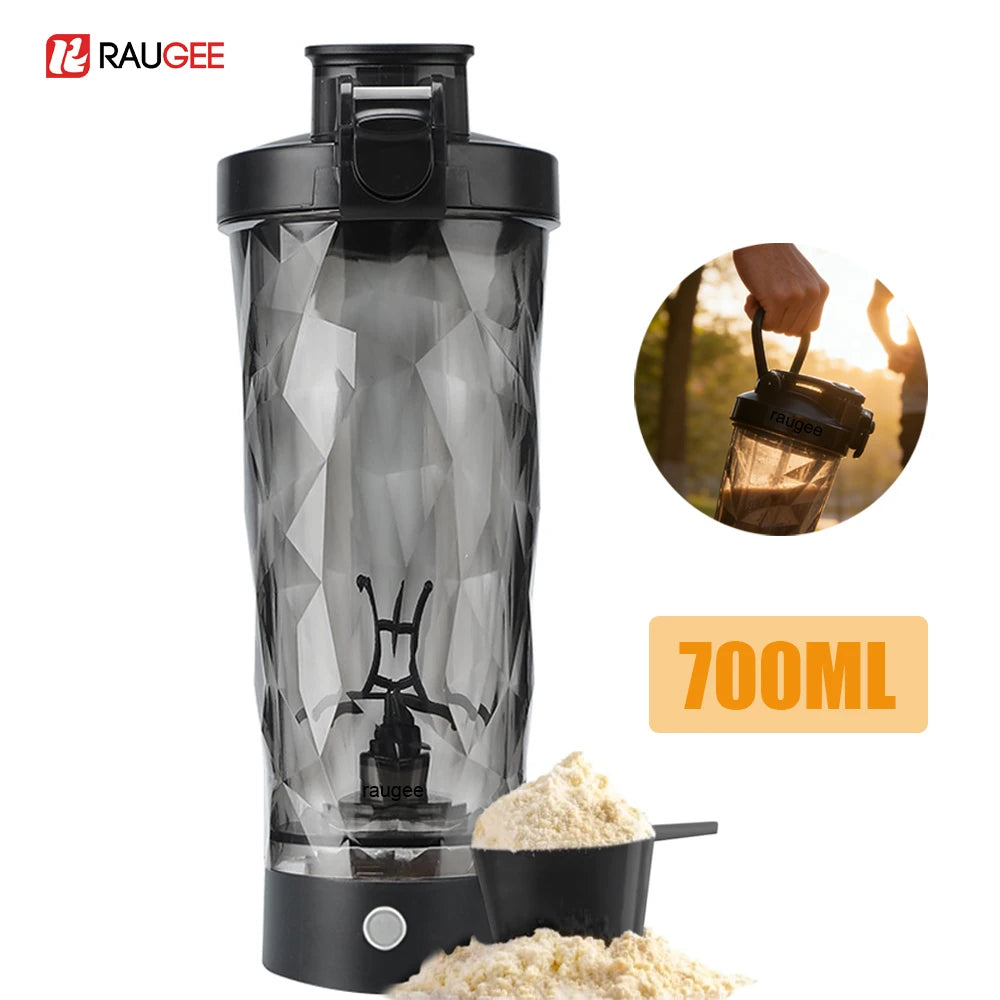 Electric Protein Shaker Bottle 700ML Automatic Shaker Mixing Cup USB Rechargeable Portable Mixer for Protein Shakes Milk Coffee