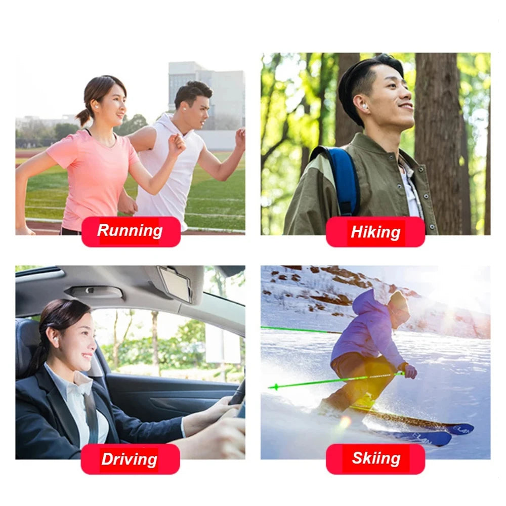 Invisible Sleep Mini Headphones Bluetooth TWS Wireless Earphones with Microphone Noise Cancelling In-Ear Earbuds Sports Headset