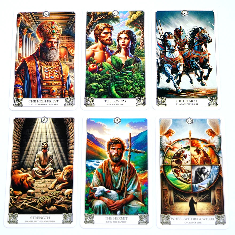 Biblical Tarot Cards Oracle Card Board Game Illustration Divination Wisdom Tarot Deck Party Desktop Toy Entertainment Leisure