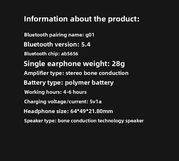Bone Conduction Headphones Bluetooth 5.3 Wireless, 32Hrs Playtime IPX8 Waterproof, Sport Ear Hook Headset with Noise Cancelling