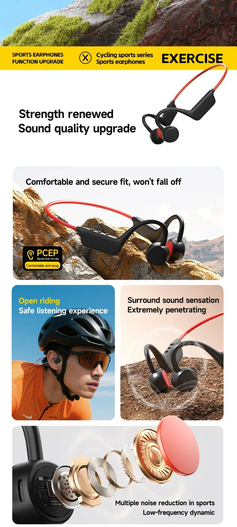 Bone Conduction Headset Wireless Swimming Sports Headphone IPX8 Bluetooth 5.4 With Mic Waterproof Exercise Fitness 2026 NEW