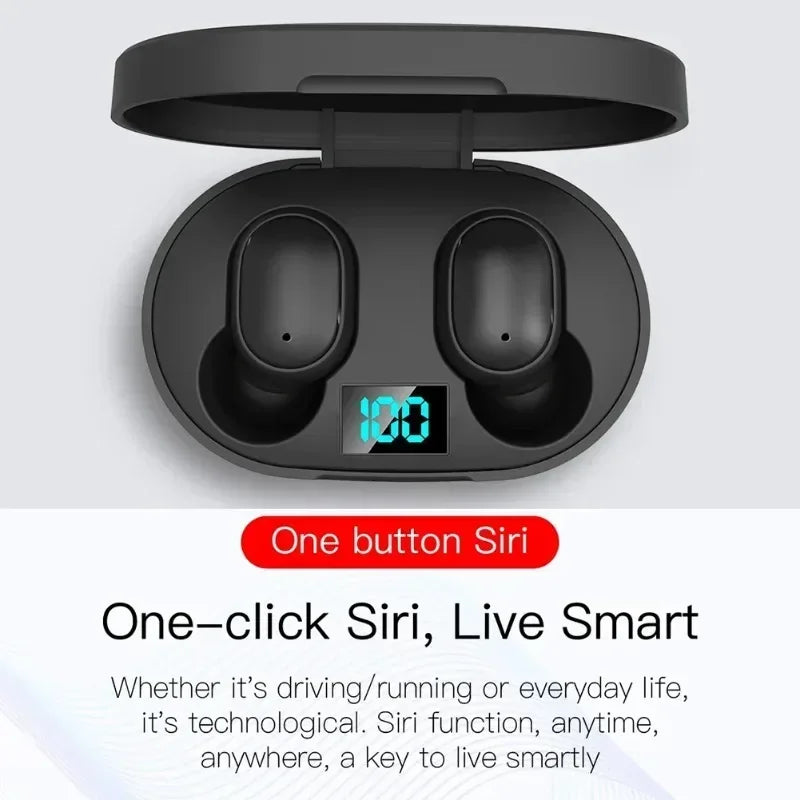 2026 New E6S Wireless Earbuds Noise Canceling Waterproof Ear Buds in-Ear Stereo Headphones with LED Display Charging Case