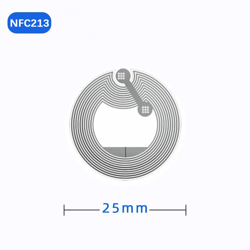 NFC tags RFID high-frequency tags NFC213 chip anti-counterfeiting cell phone read and write NFC stickers music wall stickers