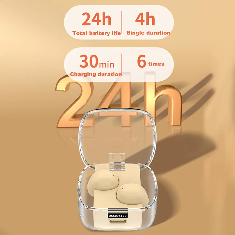 NEW Mini Sleep Earphones Wireless Invisible Earbuds Bluetooth 5.3 Headphones Noise Reduction Waterproof Sports Headsets With Mic
