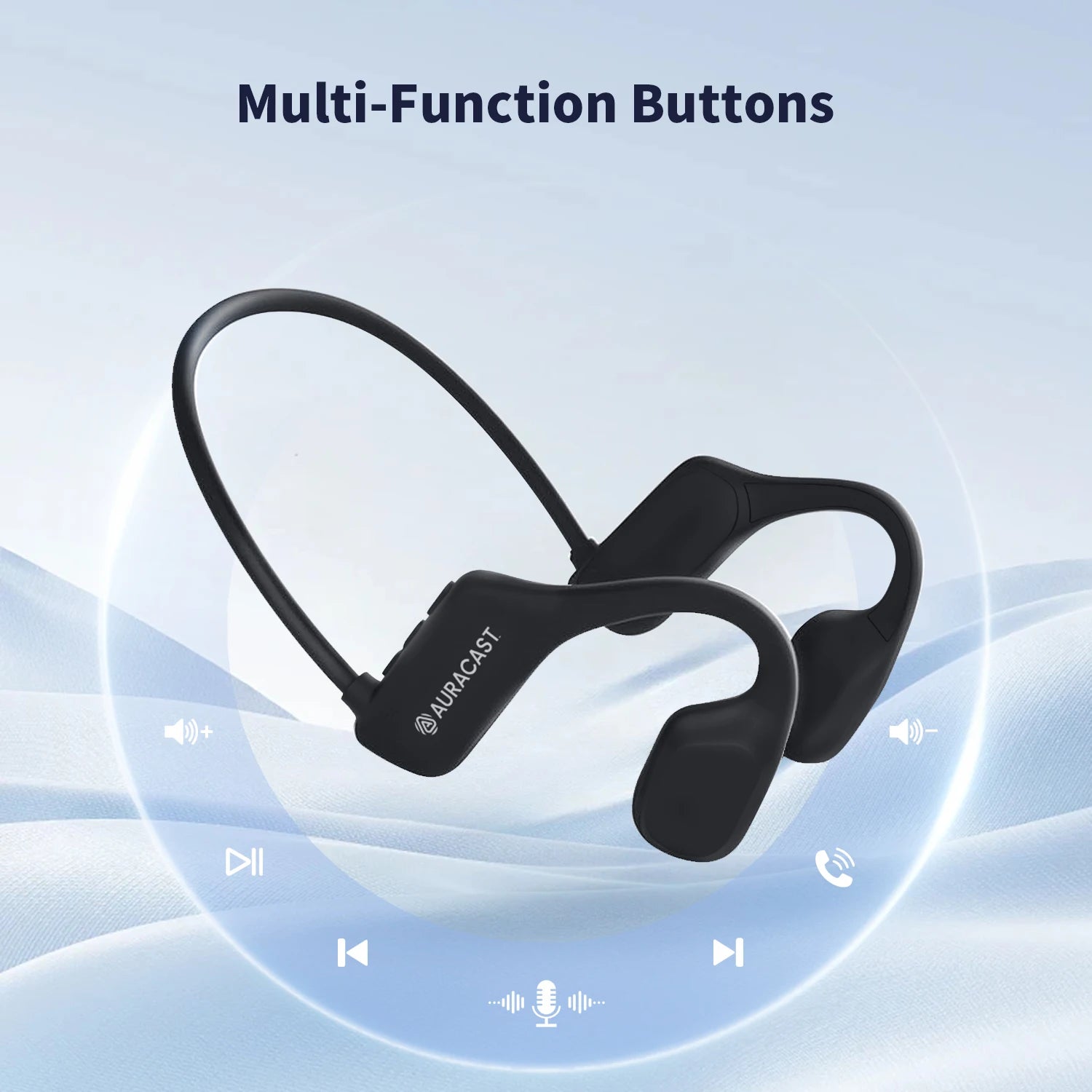 Bone conduction headphones Bluetooth 5.4 with aptX HD/LL LE Audio Auracast Up to 12 hours of battery life Wireless headphones