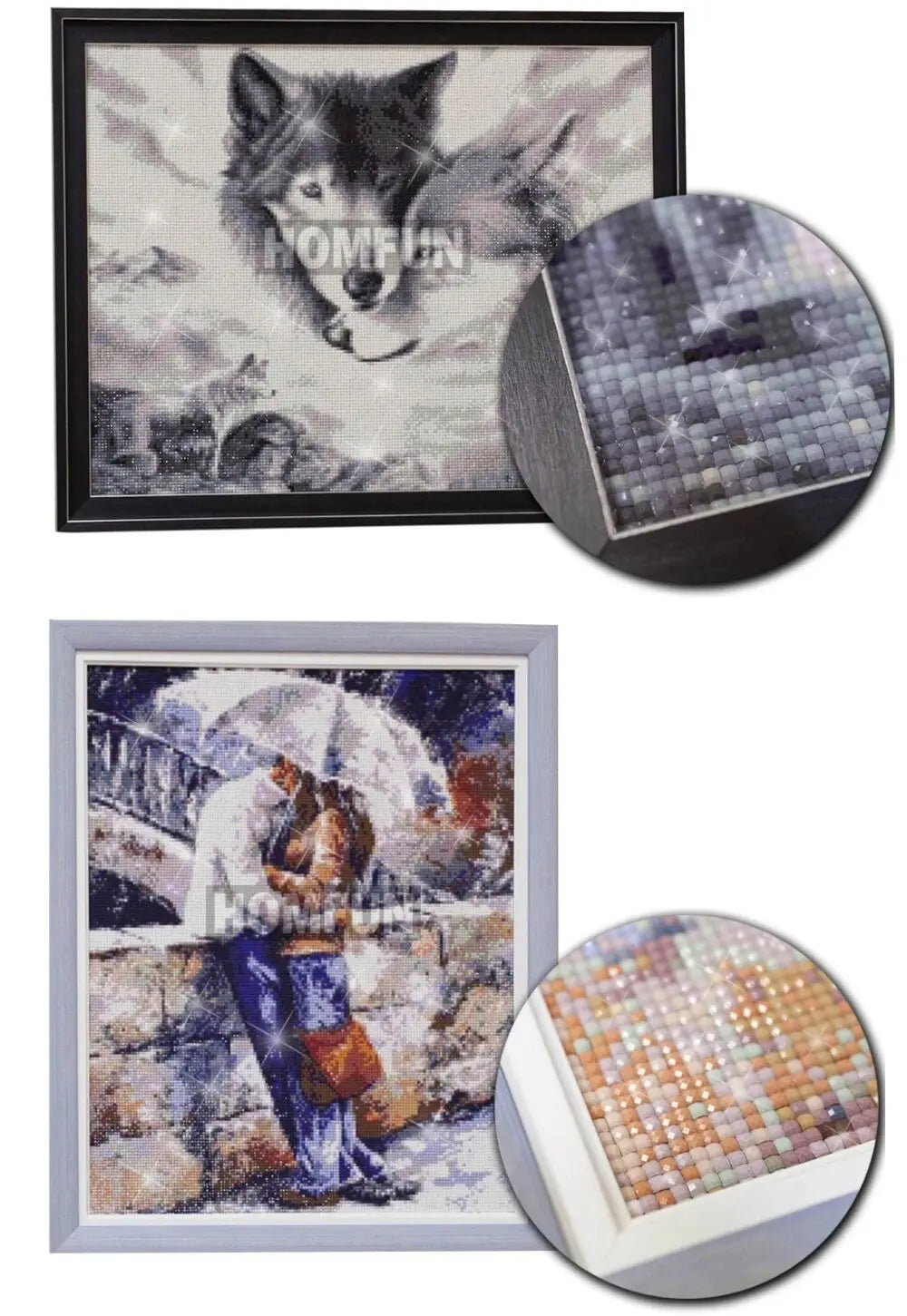 HOMFUN 7 pcs 7 in 1Diamond Painting Tray Mat Kits Large Capacity Drill Plate Embroidery Accessories Tools Beading Mosaic Plates