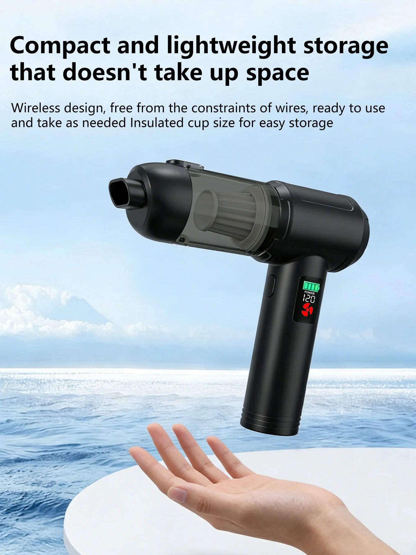 Portable Handheld Vacuum Cleaner ,High Power Mini Car Vacuum , Instant Suction Without Backflow ,Ideal for Car Interior & Home