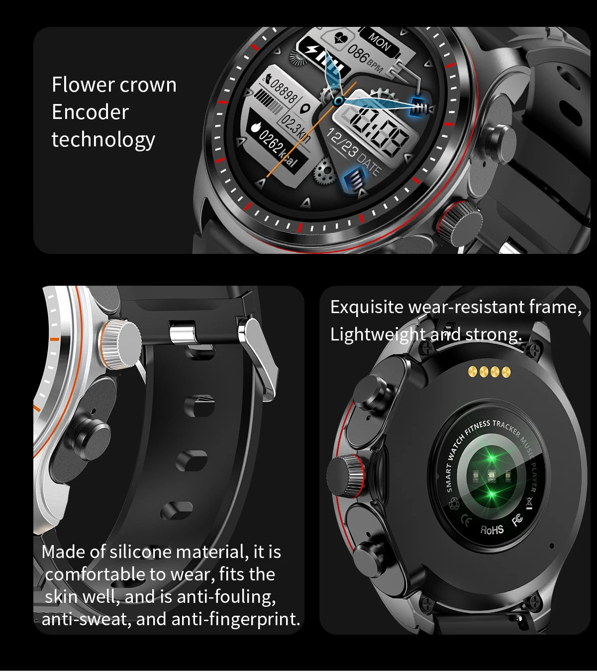 Bluetooth Headset Smartwatch 2-in-1,Call,Music,Health Monitor,Fitness Tracker,Men Women Waterproof Smart Watch For Android IOS