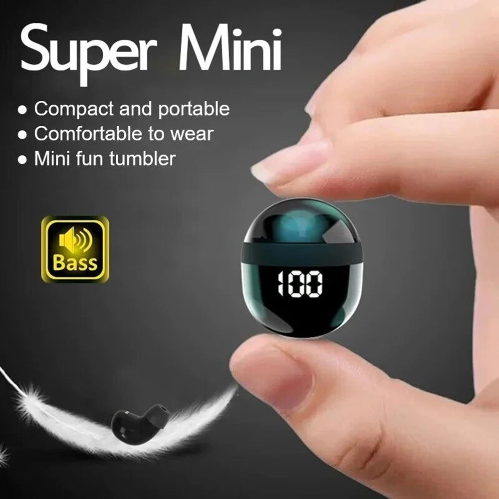 Sleep Invisible Bluetooth Earphone Mini Wireless Headphones IPX5 Waterproof HiFi Stereo Noise Cancelling In Ear Headset Earbuds