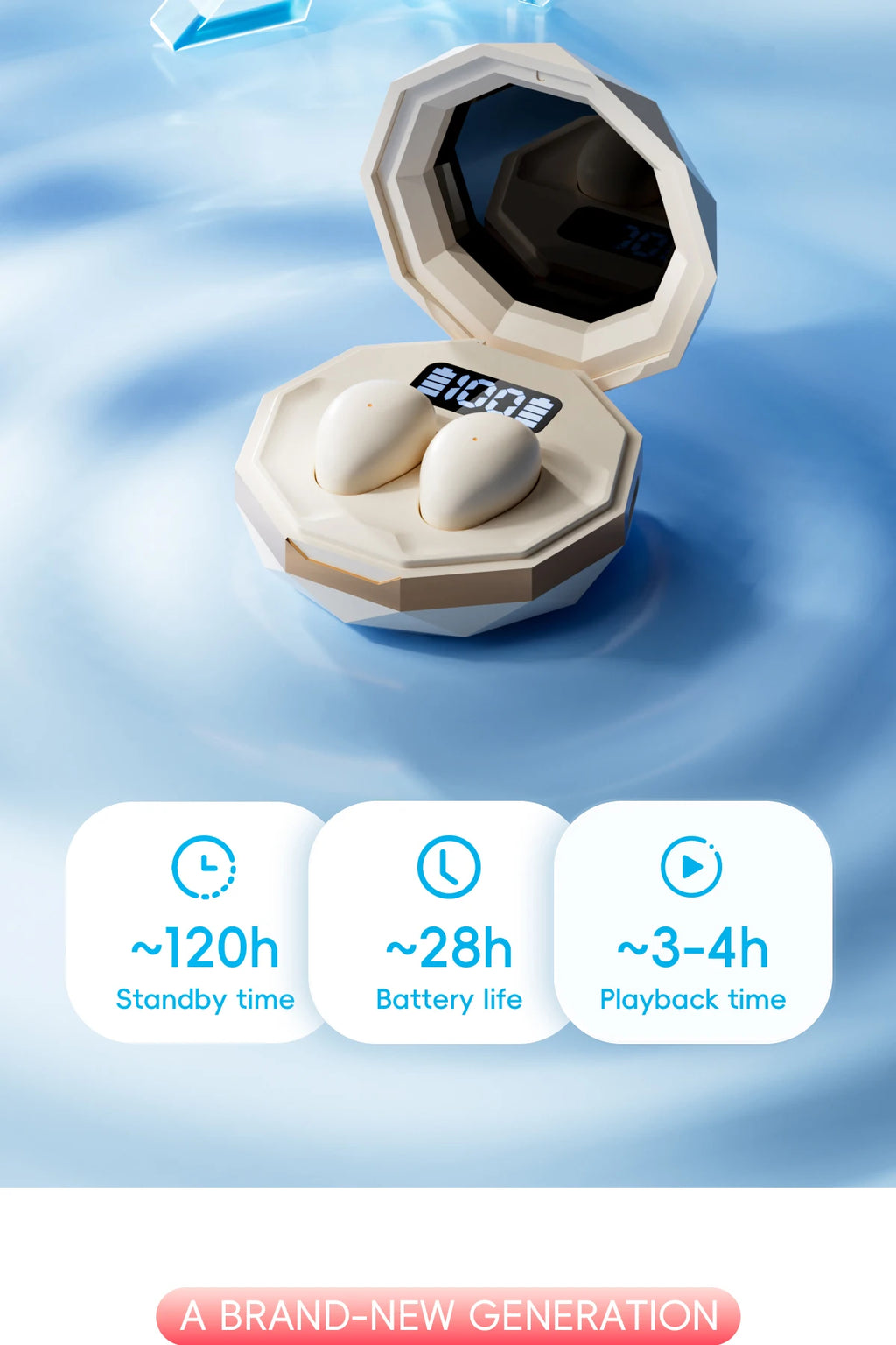 Mini Wireless Bluetooth Headset In Ear Sleep Earbuds Work Invisible Noise Reduction Headphones HD HIFI Sleeping Earphones