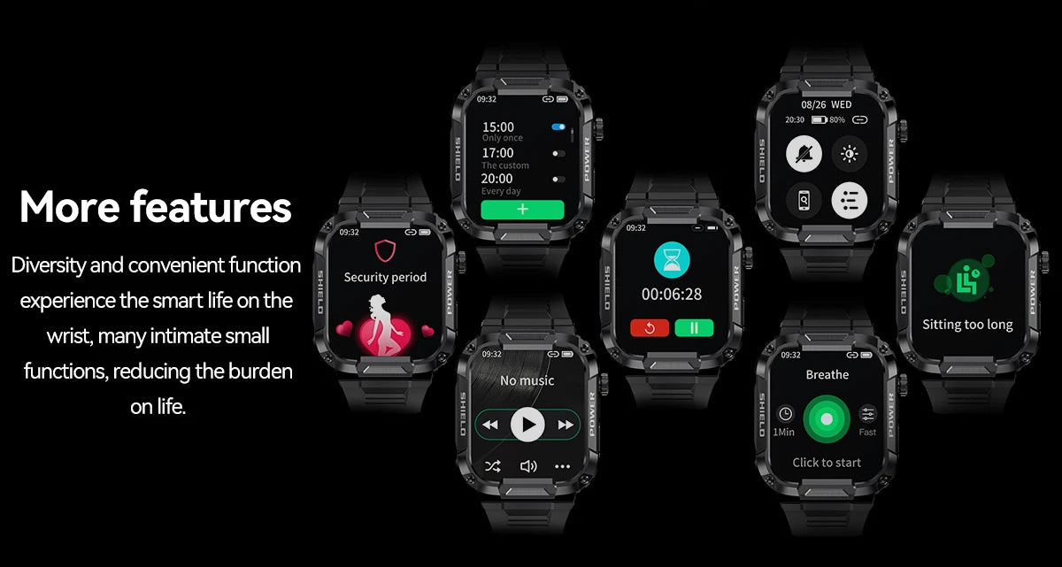 Military Smart Watch Men GPS Tracker Wireless Call Fitness Hours Waterproof Sports Smartwatch for Women Android IOS Phones 2025